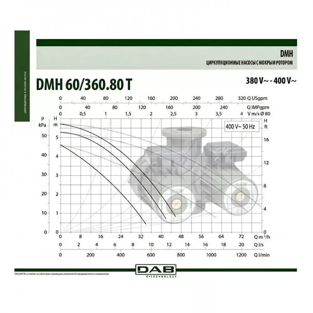Насос циркуляционный промышленный DAB DMH 60/360.80 T, 505973122