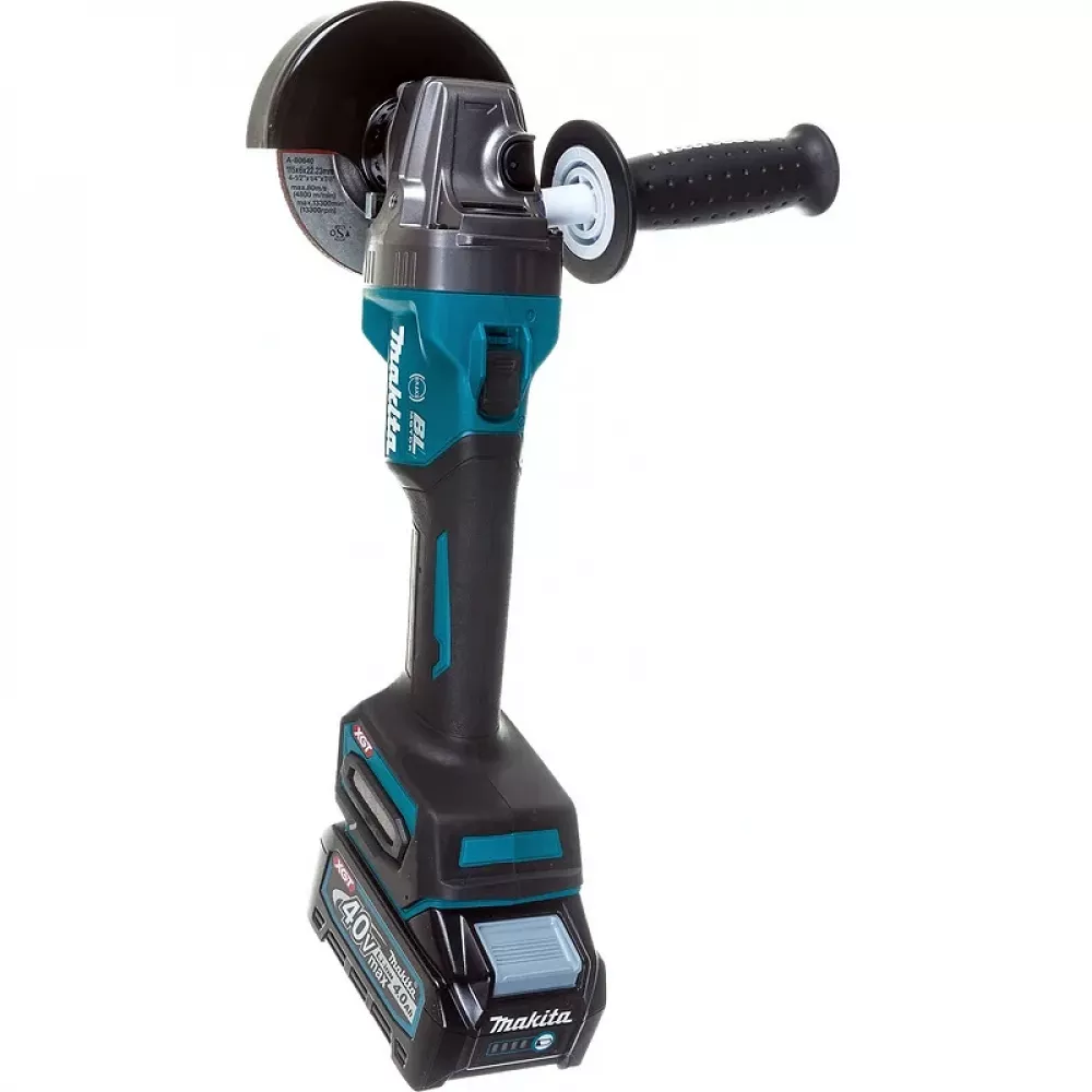 Makita GA004GM201 шлифмашина угловая ( 2 x 4 Ач, З/У)
