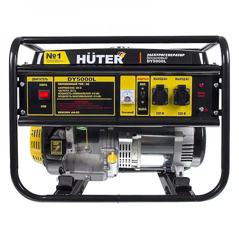 HUTER DY5000L бензиновый генератор 64/1/5