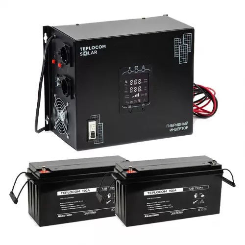 TEPLOCOM Solar 1500, 150Ач источник бесперебойного питания и 2 акб, 12382