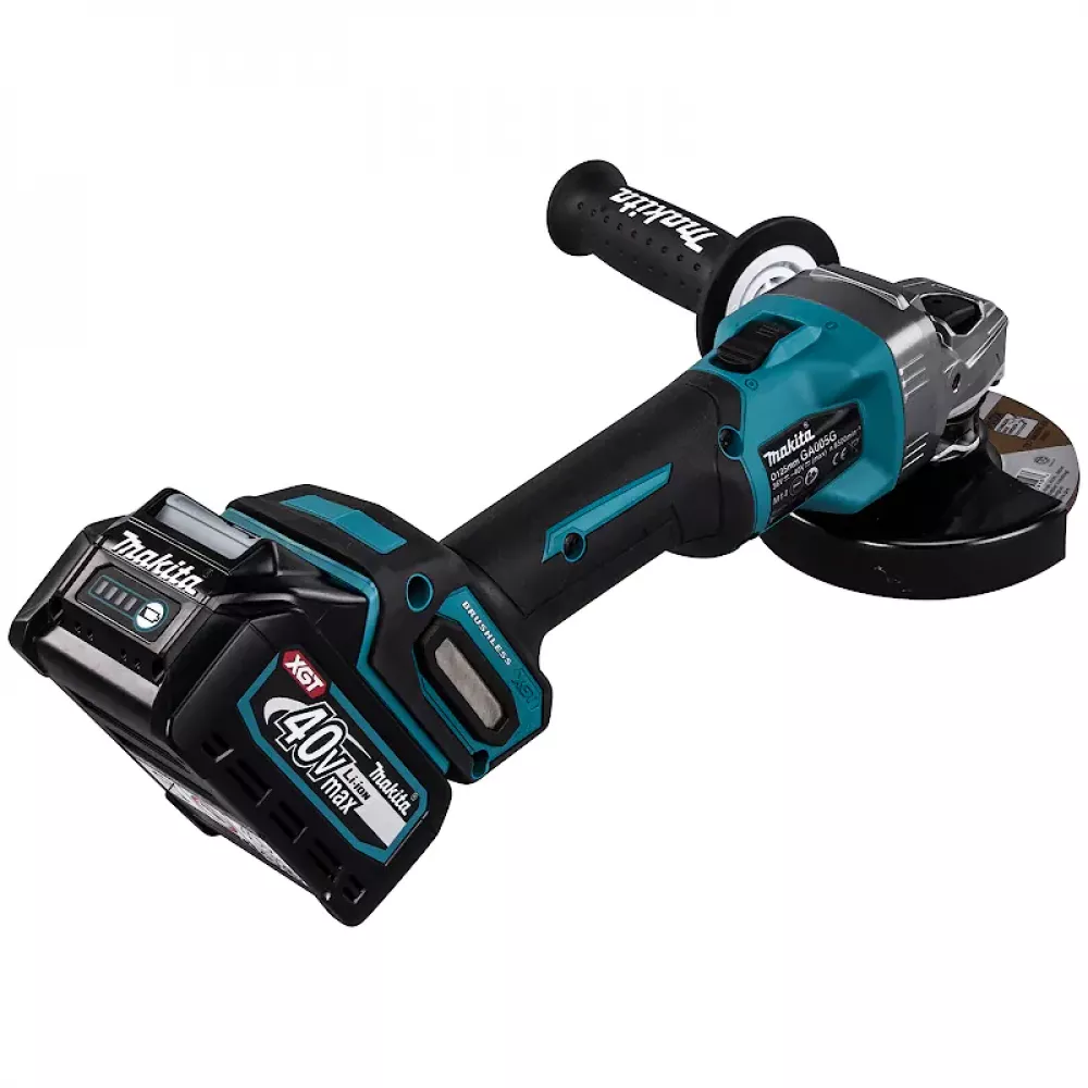 Makita GA005GM201 аккумуляторная угловая шлифмашина (2 x 4 Ач, ЗУ)