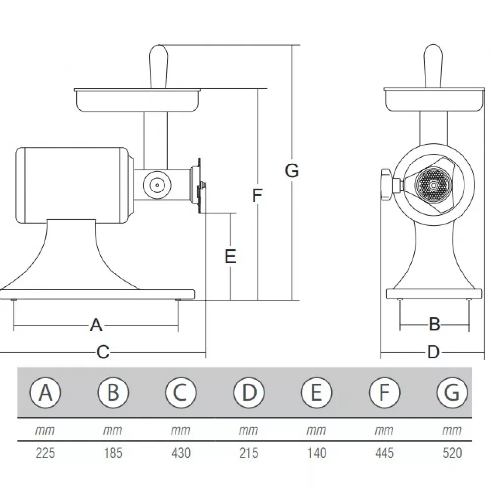 Мясорубка Sirman TC-12E 1Ф