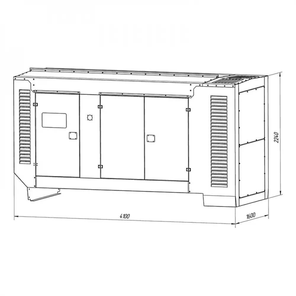 ТСС кожух для генератора на 200-500 кВт 014050