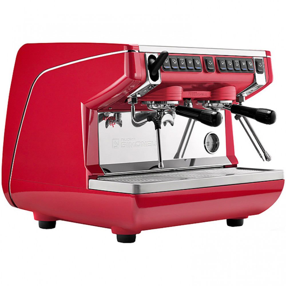Кофемашина Nuova Simonelli Appia Life Compact 2Gr V 220V black, white, red+economizer+high groups