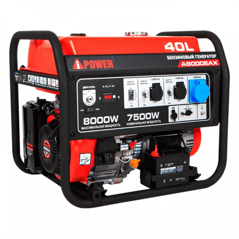 A-iPower A8000EAX бензиновый генератор в кожухе 1400SS RAL 7024 УТ-11182377