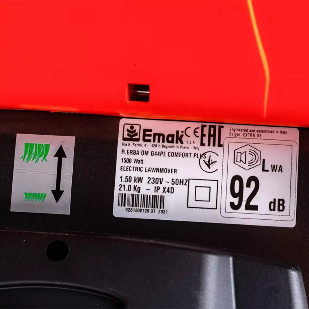 Газонокосилка электрическая Oleo-Mac G 44 PE COMFORT PLUS, 6612-9060