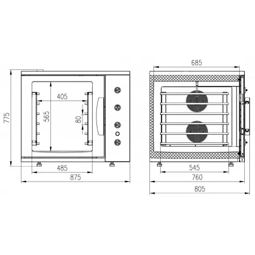 Печь конвекционная электрическая Enteco ПН-64 Пар 2