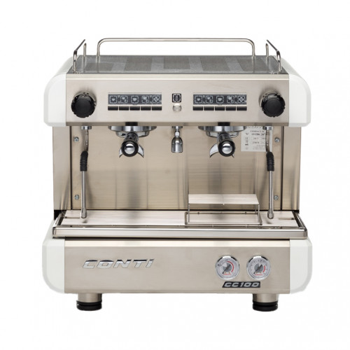 Кофемашина рожковая CONTI CC100 Компакт 2 группы, белый