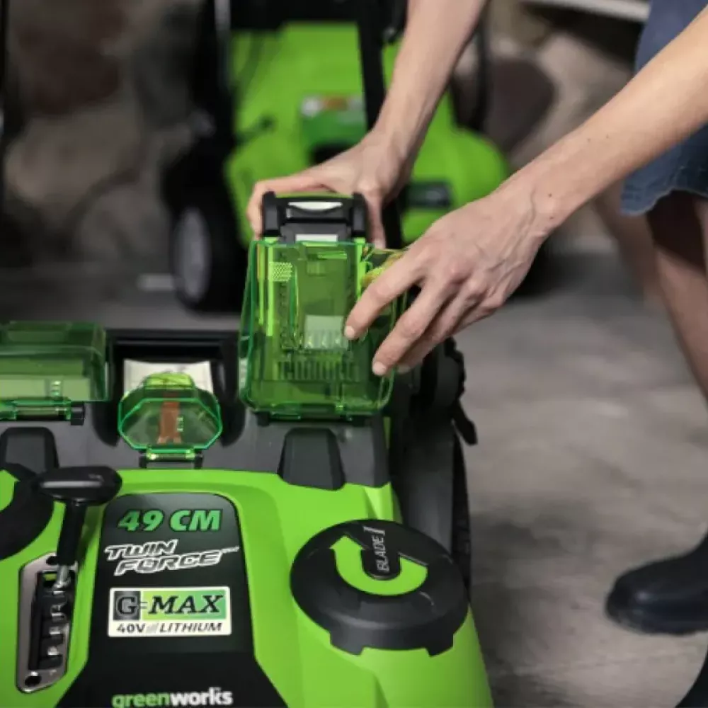 Greenworks G40LM49DBK6 аккумуляторная газонокосилка (1 x 6 Ач, ЗУ) 2500207UF