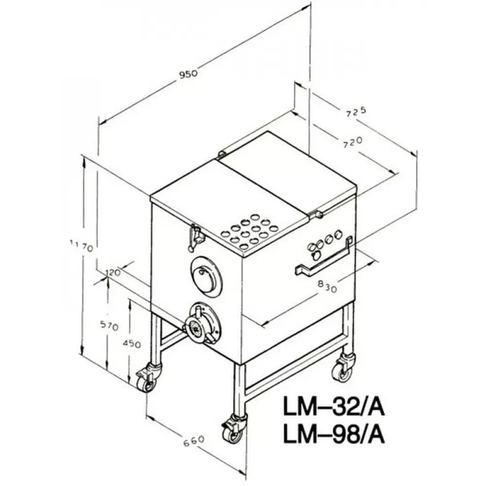 Мясорубка Koneteollisuus (KT) LM-98/A (корпус нержавеющая сталь, шнек нержавеющая сталь)