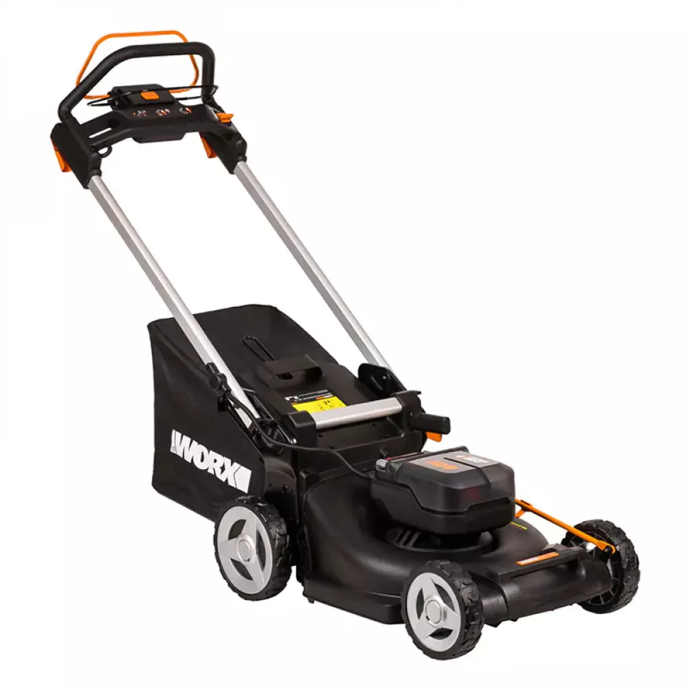 WORX WG749E аккумуляторная газонокосилка самоходная (2 x 4 Ач, ЗУ)