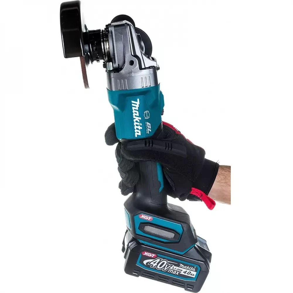 Makita GA004GM201 шлифмашина угловая ( 2 x 4 Ач, З/У)