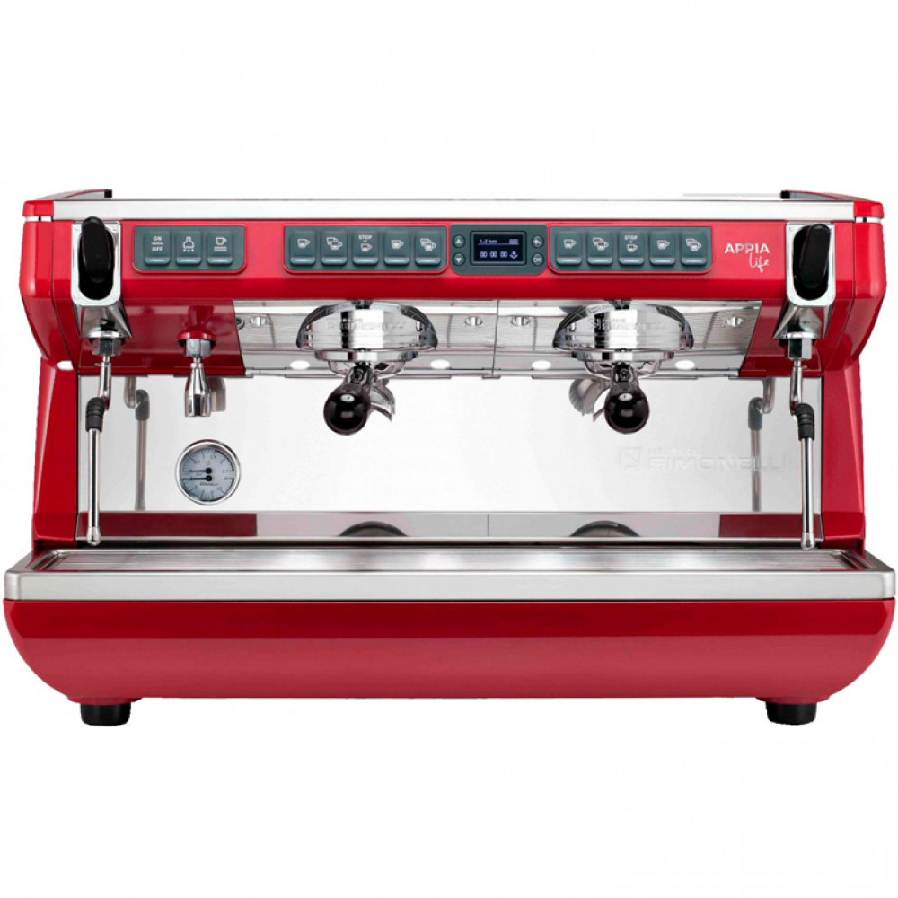 Кофемашина Nuova Simonelli Appia Life XT 2Gr V 220V black, white, red+high groups