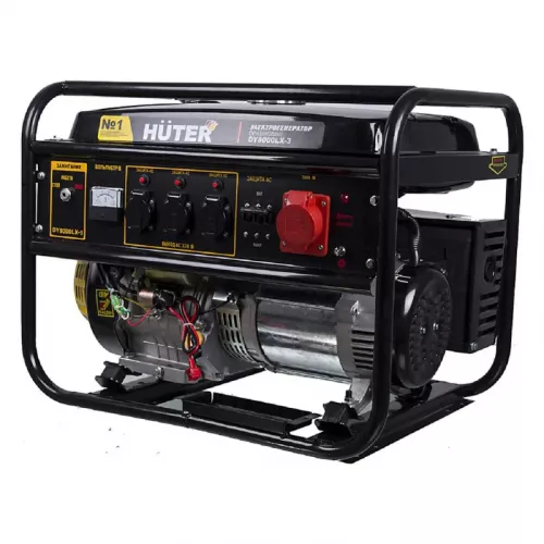 HUTER DY8000LX-3 бензиновый генератор 64/1/28