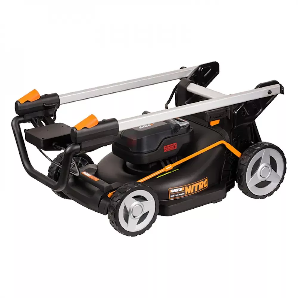 WORX WG748E газонокосилка аккумуляторная (2 x 4 Ач, ЗУ)