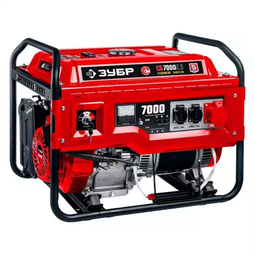 ЗУБР СБ-7000Е-3 бензиновый генератор
