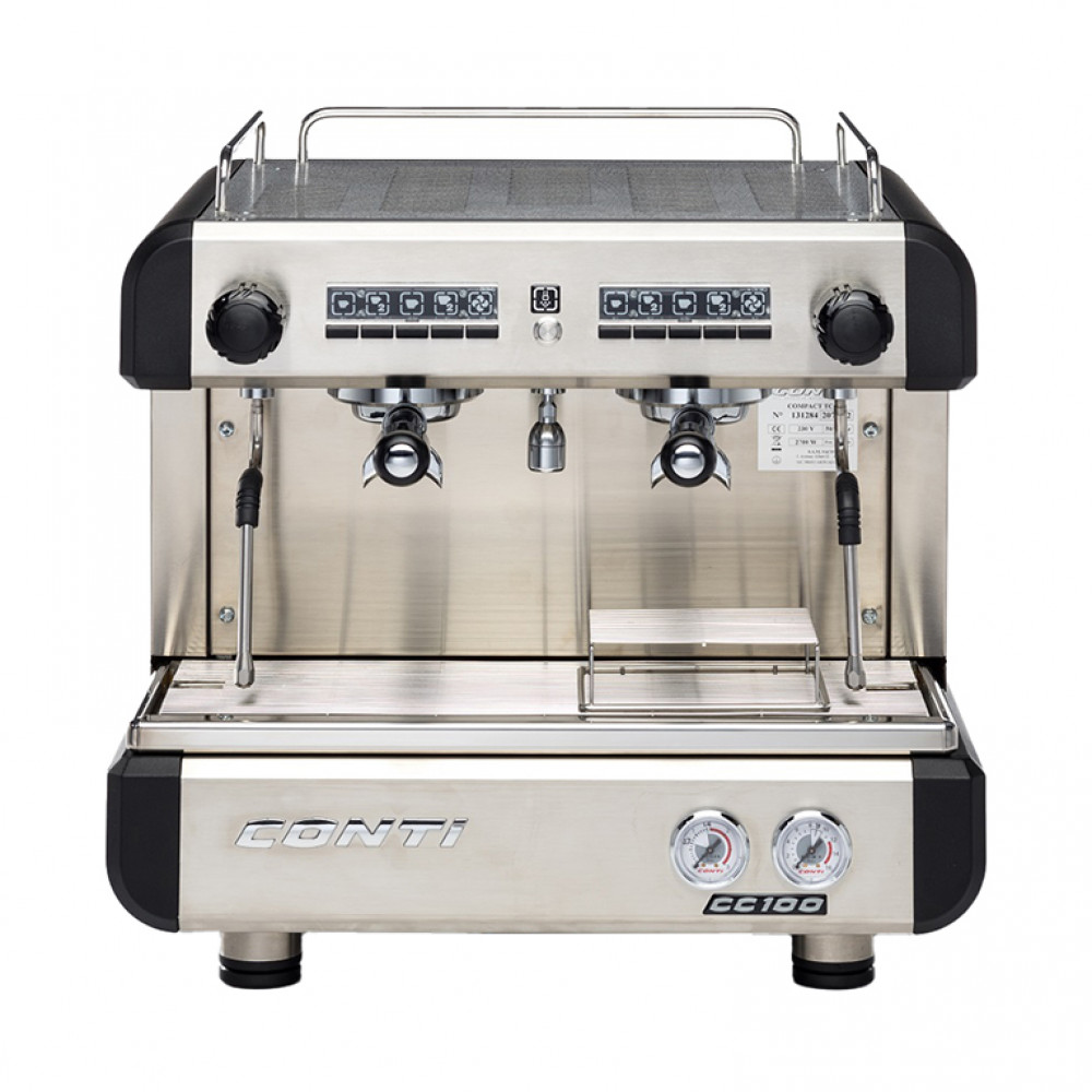 Кофемашина рожковая CONTI CC100 Компакт 2 группы, черный