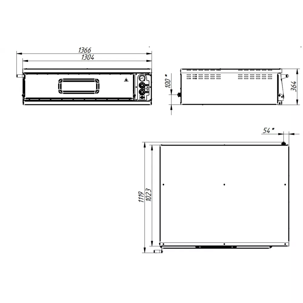 Печь для пиццы Abat ПЭП-6-01 с крышей