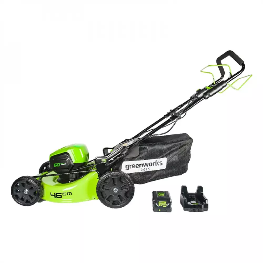 Greenworks GD60LM46SPK4 60V аккумуляторная газонокосилка самоходная (1 x 4 Ач, ЗУ) 2502907UB
