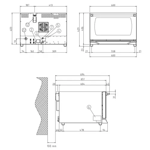Печь конвекционная электрическая Unox XFT 113
