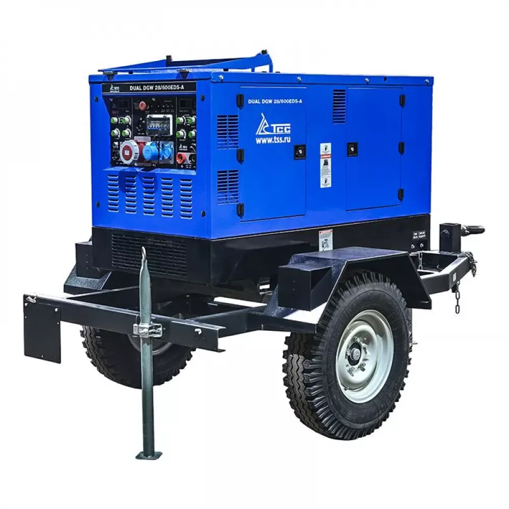 ТСС DUAL DGW 28/600EDS-A промышленный двухпостовой дизельный сварочный генератор 028633