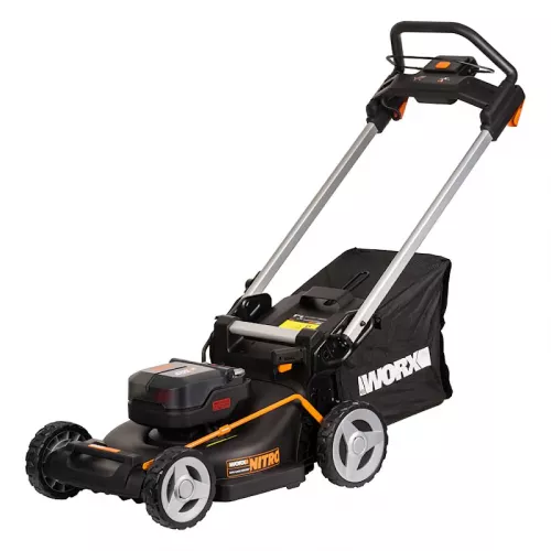 WORX WG748E газонокосилка аккумуляторная (2 x 4 Ач, ЗУ)